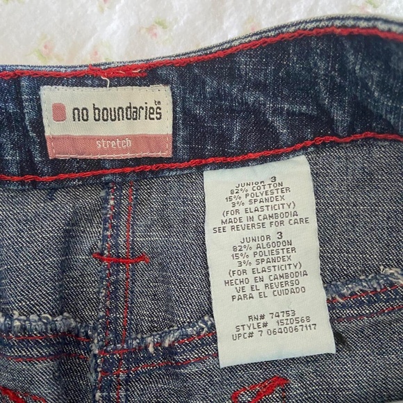 y2k 2000s contrast stitch denim mini skirt 💕 - Picture 5 of 8